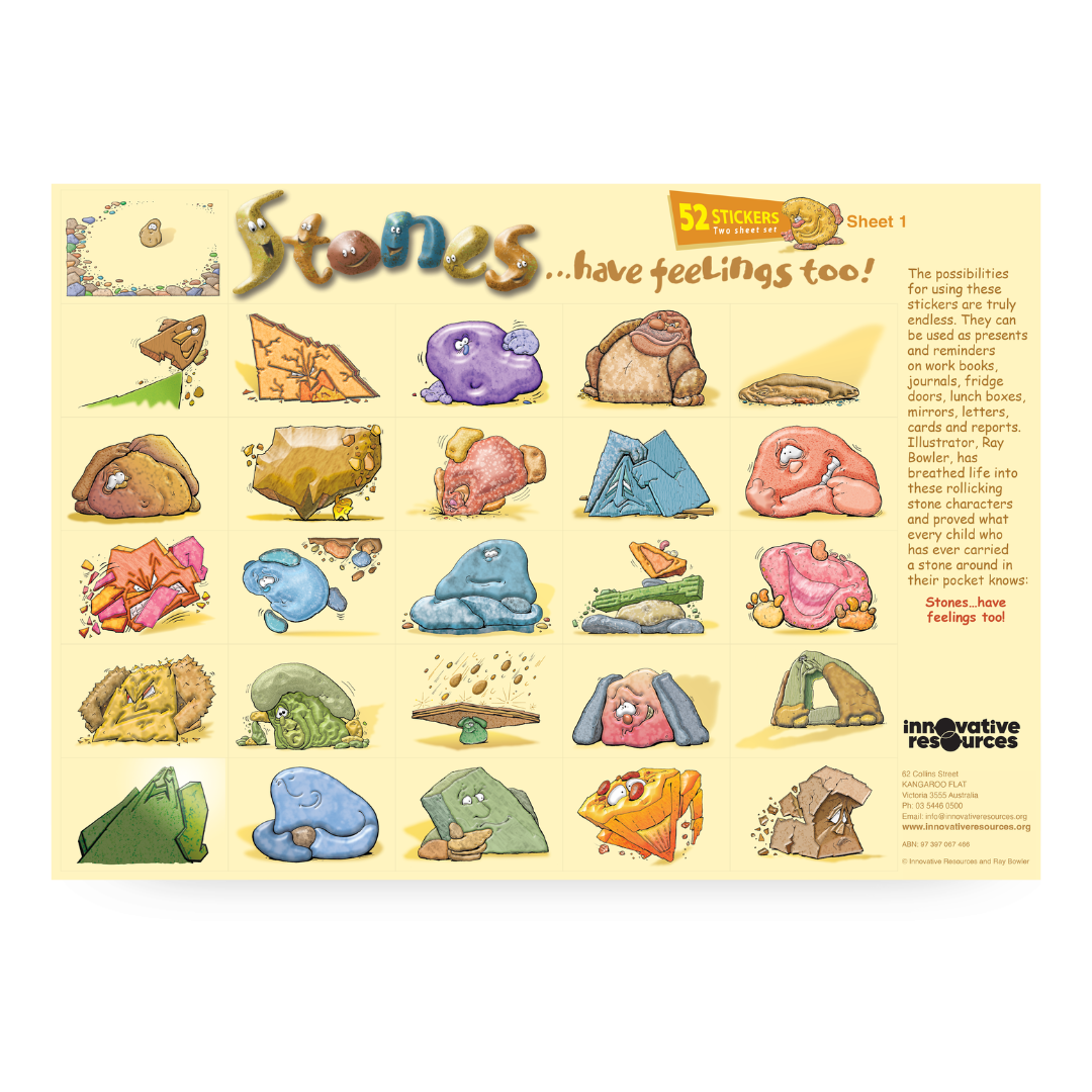Stones …have feelings too! Stickers