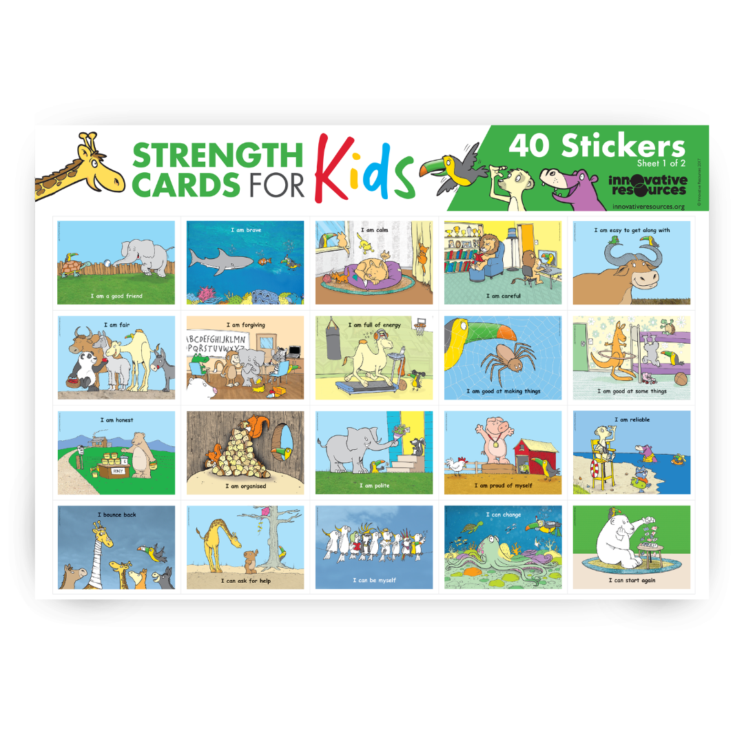 Strength Cards for Kids Stickers