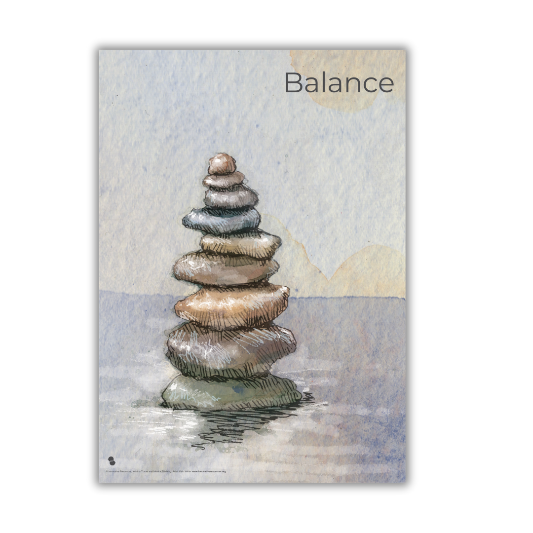 Teacher Wellbeing Cards poster- Balance