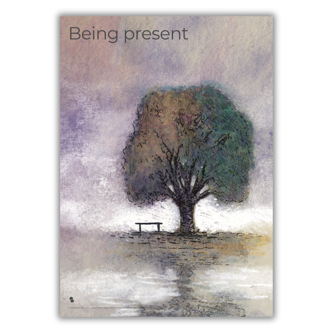 Teacher Wellbeing Cards poster- Being Present