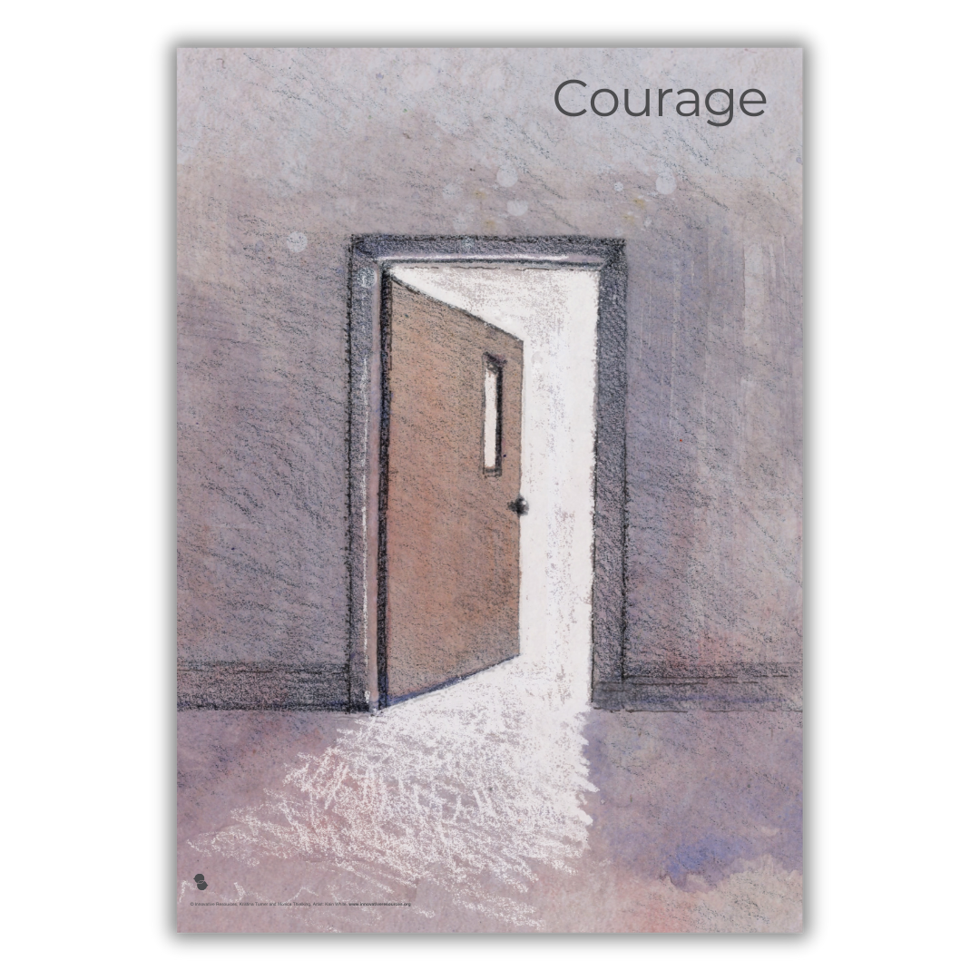 Teacher Wellbeing Cards poster- Courage