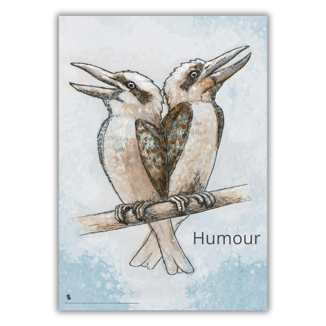 Teacher Wellbeing Cards poster- Humour