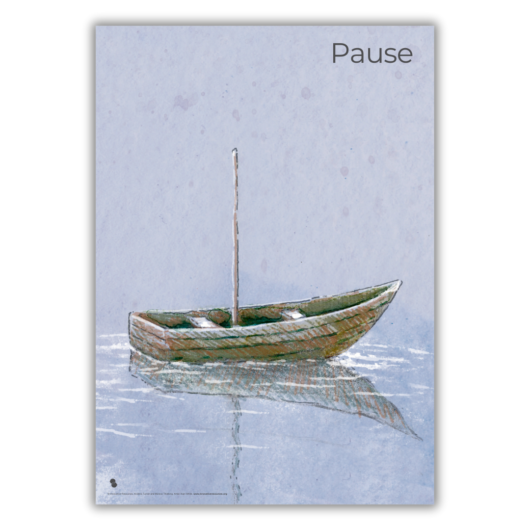 Teacher Wellbeing Cards poster- Pause